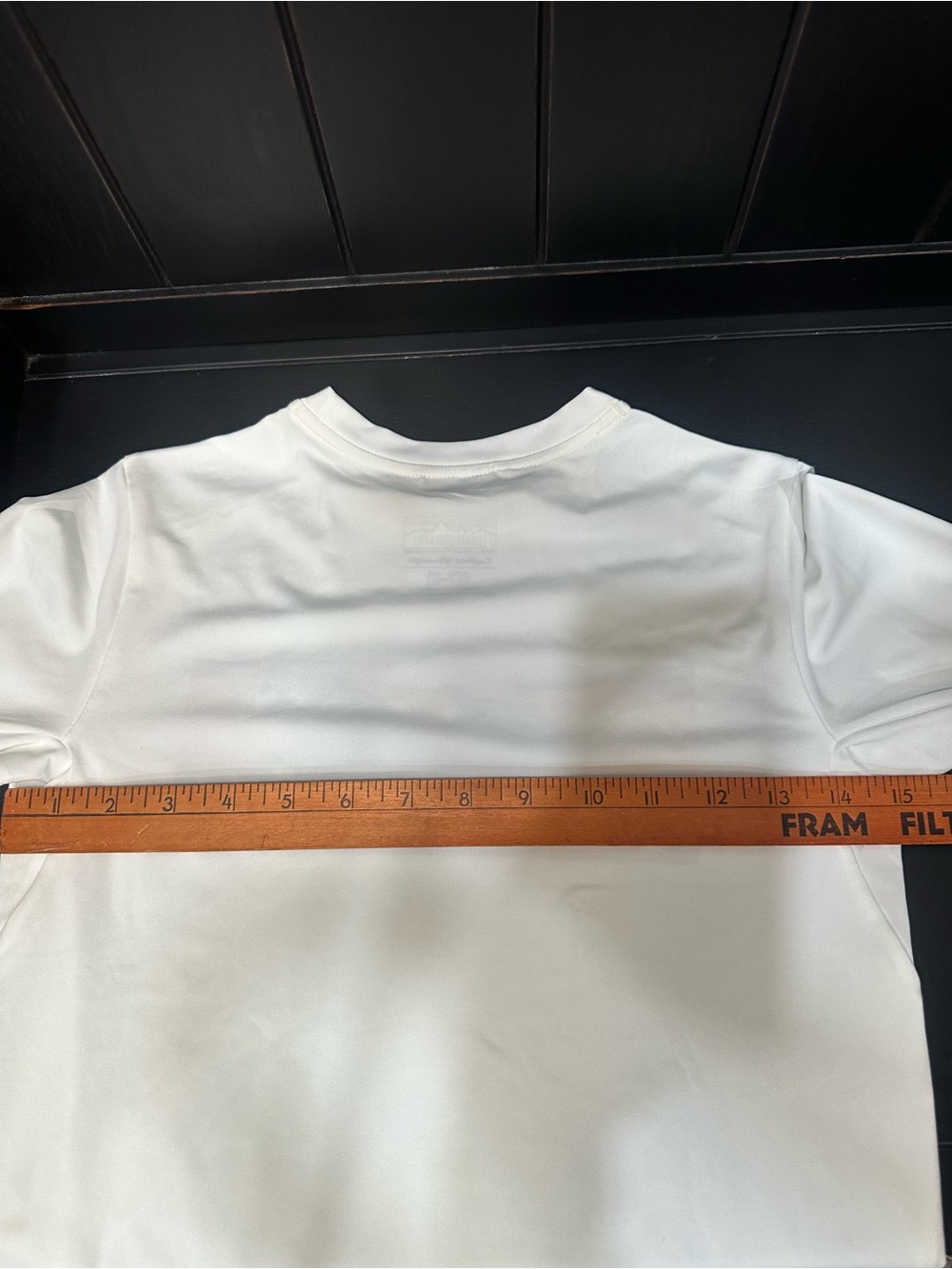Patagonia White Long Sleeve Tee with Multi-Color Wave Logo - Picture 6 of 6